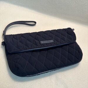 Vera Bradley Quilted Navy Blue Clutch